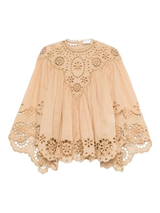 Zimmermann embroidered blouse - Neutrals