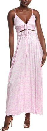 Maje Cutout Waist Maxi Dress