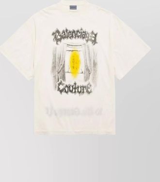 Balenciaga graphic crew neck oversized short sleeve t-shirt