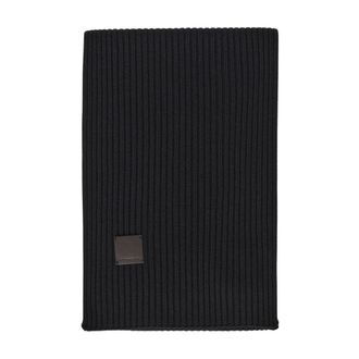 Max Mara Ribgebreide Sjaal - Dames - Accessoires - Zwart - Maat: ONE Size Wol