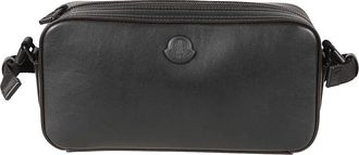 Moncler Carlo Cross Body Bag - Heren - Schoudertassen - Zwart - ONE Size - Leer - Tassen
