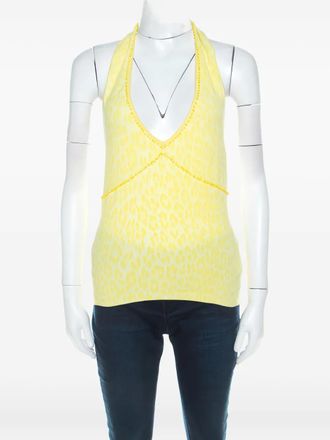 Blumarine beaded halterneck top - Yellow