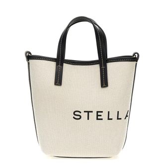Stella McCartney Stella Mccartney Bucket Bag Eco Salt And Pepper Canvas