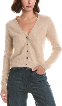 Sofiacashmere Sofiacashmere Brushed Cashmere Cropped 100% Cashmere Cardigan