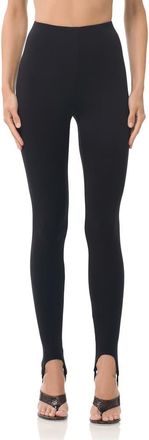 AFRM Jasmine Stirrup Pants in Noir at Nordstrom, Size X-Large