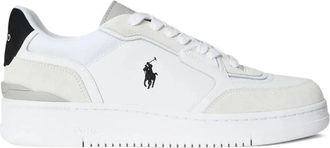 Polo Ralph Lauren Sneakers Low Top Lace - Heren - Sneakers - Wit - 43 EU - Leer - Schoenen