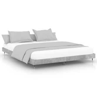 Berkfield Home Bed Frame Concrete Grey 200x200 cm Engineered Wood