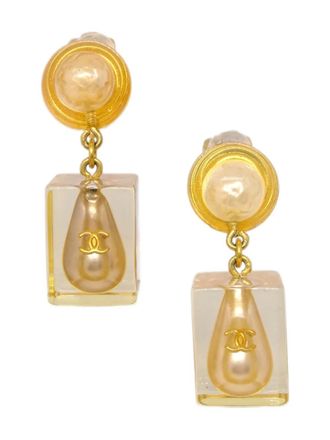 Chanel 1997 dangle clip-on earrings - Gold