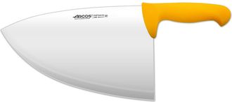 Arcos Chuletera Arcos Colour - Prof 298300 De Acero Inoxidable Nitrum Y Mango Ergon&oacute;mico De Polipropileno De Color Amarillo Y Hoja De 28 Cm, Y 3 Mm De Espes
