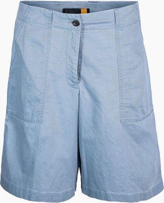 Timberland Womens Linen Citadel Bermuda Shorts - Blue - Size: 10