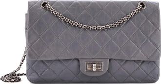 Chanel Borsa a spalla 227 Reissue 2.55 in pelle di vitello trapuntata con battente - Grigio