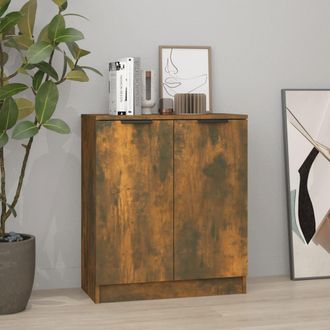 vidaXL Vidaxl - Aparador Madera Contrachapada Color Roble Ahumado 60x30x70 Cm