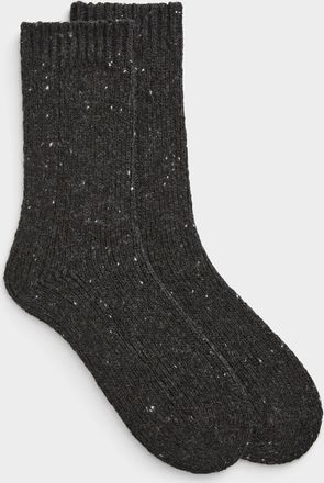 Le 31 Mens Flecked recycled-wool socks