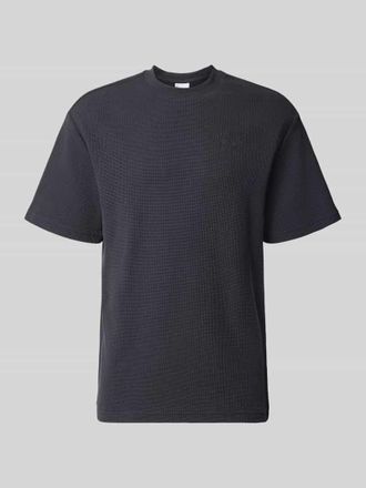 Karl Kani Oversized T-Shirt mit Strukturmuster und Logo-Stitching in Black, Gr&ouml;&szlig;e XXL