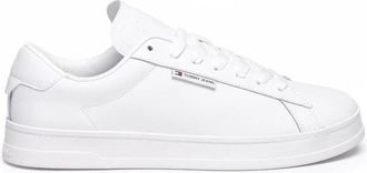 Tommy Jeans Low-top Sneaker - Heren - Sneakers - Wit - 41 EU - Leer - Schoenen