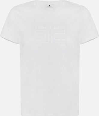 Elisabetta Franchi T-Shirt mit gesticktem Logo