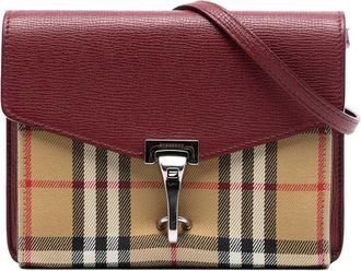 Burberry Pre-owned Burberry Small Leather and House Check Canvas Derby Macken Crossbody ITSAMSRL3335CAM
