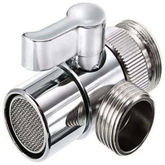 OEM Valvola Deviatrice Per Lavello Da Cucina In Ottone Cromato Lucido, Adatta Per Doccetta O Rubinetto Del Lavabo Del Bagno, Ricambio Per Rubinetto Con Ad