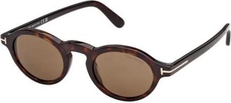 Tom Ford Aristotele-02 Zonnebril - Heren - Zonnebrillen - Bruin - 48 MM - Accessoires