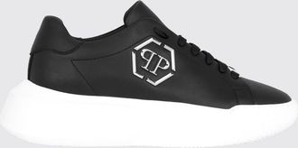Philipp Plein Sneakers basse in pelle con logo Hexagon e suola platform