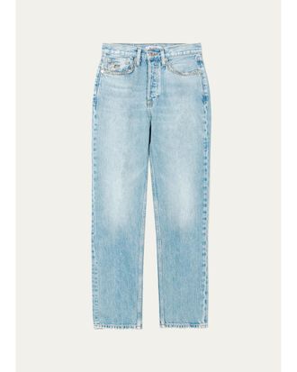Re/Done Pipe Straight-Leg Ankle Jeans