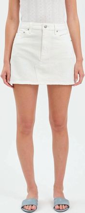 Daze Malibu Mid Waist Mini Skirt In Swan Vintage