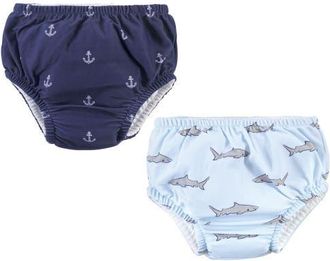 Hudson Baby Rashguard Set in Blue Gray Shark at Nordstrom, Size 0-6M