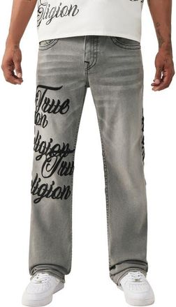 True Religion Billy Super T Flap Bootcut Jeans in Orbit Dusk Grey Wash at Nordstrom, Size 38