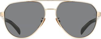 David Beckham DB 1121/G/S Asian Fit RHL/IR Mens Sunglasses Gold Size 61