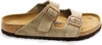 Birkenstock Mens Arizona Soft Footbed Sandals In Taupe