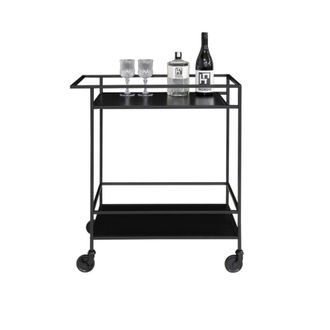 Moloo de servicio negro con ruedas