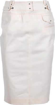 Altuzarra Altuzarra midi-kokerrok met taillebanddetail in witte katoen