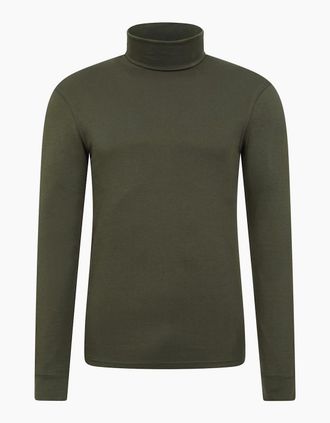 Mountain Warehouse Mens Mountain Warehouse Mens Meribel Cotton Thermal Top - Green - Size: 42