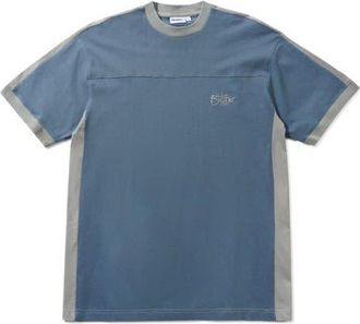 Butter Goods Scribble Graphic Football T-Shirt in Steel Blue /Grey at Nordstrom, Size Xx-Large