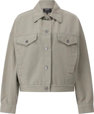 A.P.C. Gilbert Jacket - Dames - Zomerjassen - Grijs - L - Katoen - Jassen
