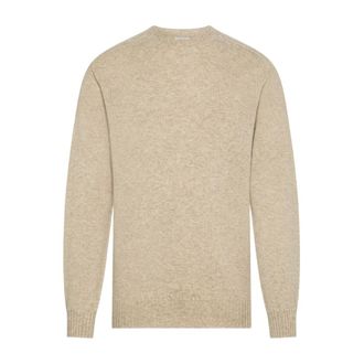 Seventy Girocollo Dettagli Coste - Heren - Truien - Beige - Maat: L Kasjmier