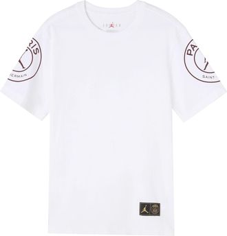Nike Jordan Air Jordan Paris Saint-Germain Printing Logo Short Sleeve White CK9780-100