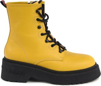 Tommy Hilfiger Dames, Schoenen, Geel, Maat: 41 EU Leer