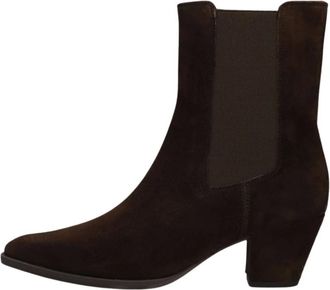 Unisa Schoenen, Dames, Bruin, 36 EU, Leer, Leyla Enkellaarzen