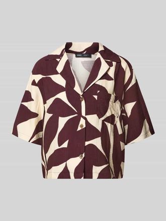 Mango Relaxed Fit Bluse im Allover-Look Modell PLUMAS in Lila, Gr&ouml;&szlig;e XL