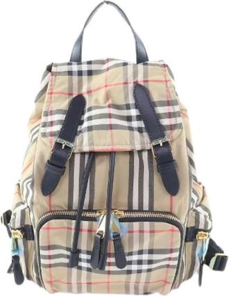 Burberry Pre-owned Nova Check Polyamide Rugzak - unisex - Vintage Rugzakken - Veelkleurig - ONE Size - Leer - Vintage