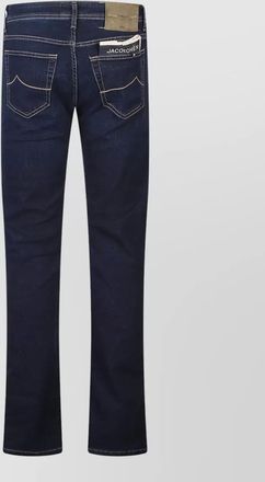 Jacob Cohen denim trousers belt loops back pockets stitching