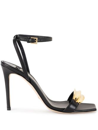 【関税込み】ELISABETTA FRANCHI Sculpture heel sandals Elisabetta Franchi Sculpture Heel Sandals Black (Women's