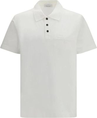 Ferragamo Polo Classica in Cotone a Manica Corta - - Tops - Uomo - Bianco - M