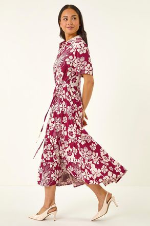 Roman Floral Shirt Dress