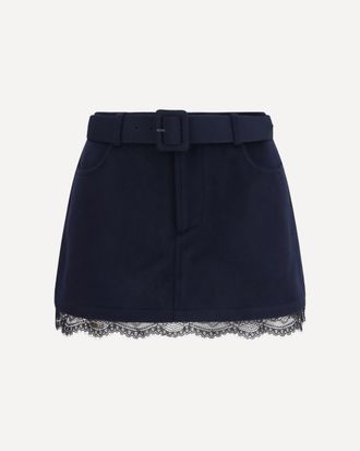 Self Portrait Wool Shorts with lace Female 10
