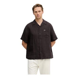 Lacoste Heren, Overhemden, Bruin, Maat: XL Linnen