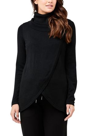 Ripe Cowl Neck Nursing Knit in Black at Nordstrom, Size X-Small Au
