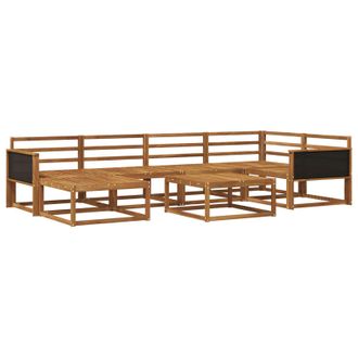 vidaXL Conjunto De Sof&aacute;s De Exterior 7 Pcs Natural Vidaxl