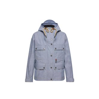 Moncler Moncler Beziers Chambray Field Jacket, Women, Blue, Size: 0